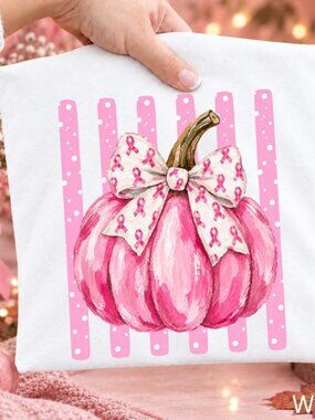Breast Cancer Pink Pumpkin Shirt, Pumpkin Cancer Awareness Shirt